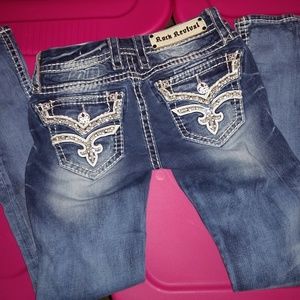 Rock Revival size 25 embellished skinny jeans